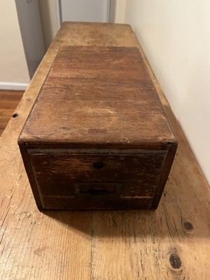 Beautiful Vintage Oak Card Catalog Case