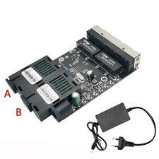 4 Port RJ45 2 SC Fiber Media Converter PCBA 10/100M Single Mode Ethernet Switch