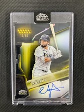 2026 Topps Chrome Black Jonathan Aranda Autograph Yellow /50 Tampa Bay No Reserv