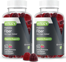 Prebiotic Fiber Gummies for Adults, 4G - Gut Health  Digestive Soluble Fiber...