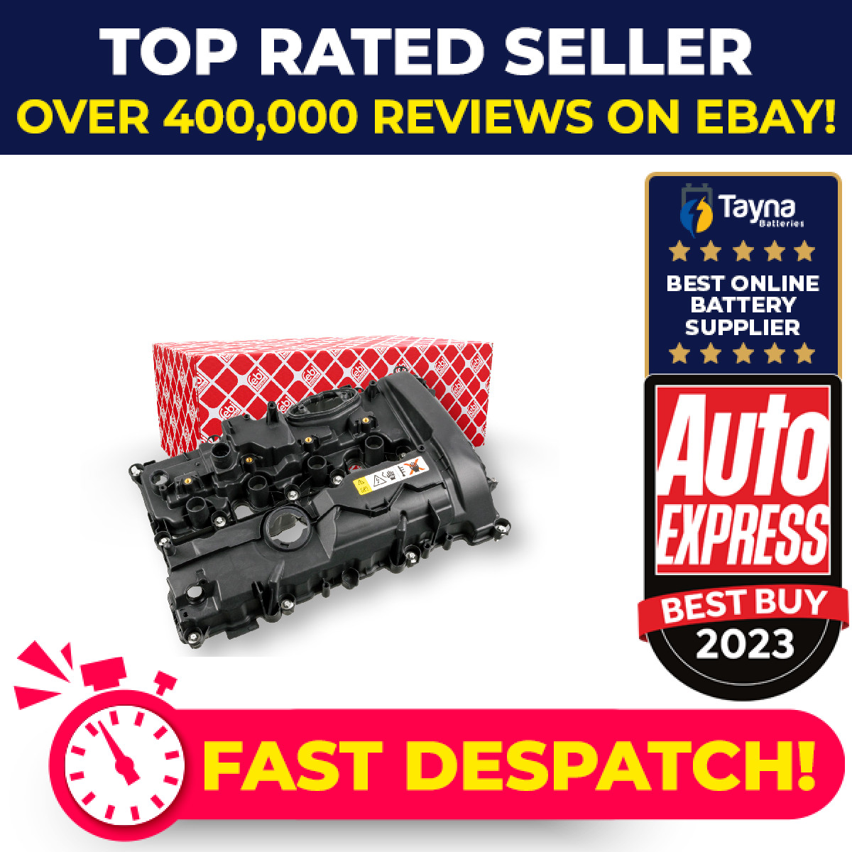 Cylinder Head Cover fits BMW X3 G01 2.0 2017 on B48B20A 11127611278 Febi Quality