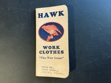 Hawk Work Clothes Booklet Stores Lay-Away Ephemera 1941 Calendar Vintage, Austin