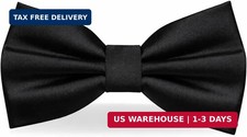 RBOCOTT Solid Color Bow Tie Adjustable Bowtie for Men