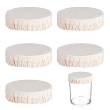 5 Pack Mason Jar Cloth Covers Linen Sourdough Reusable Cotton Sourdough Starter