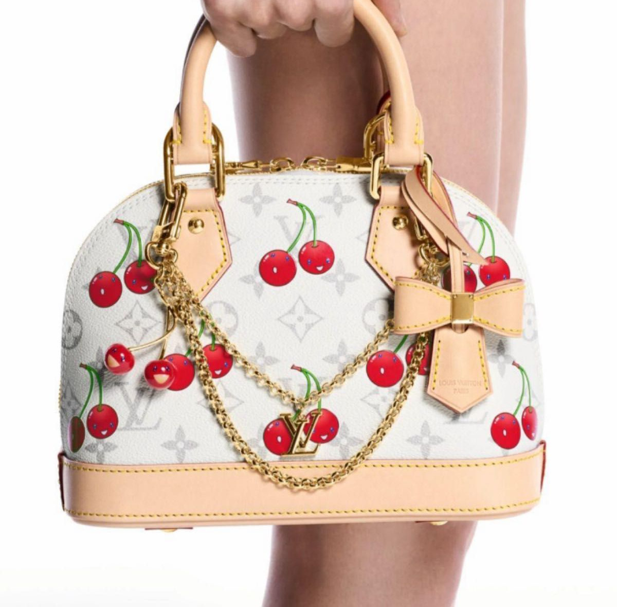 Louis Vuitton Takashi Murakami Cherry Bag Chain M02598 Monogram