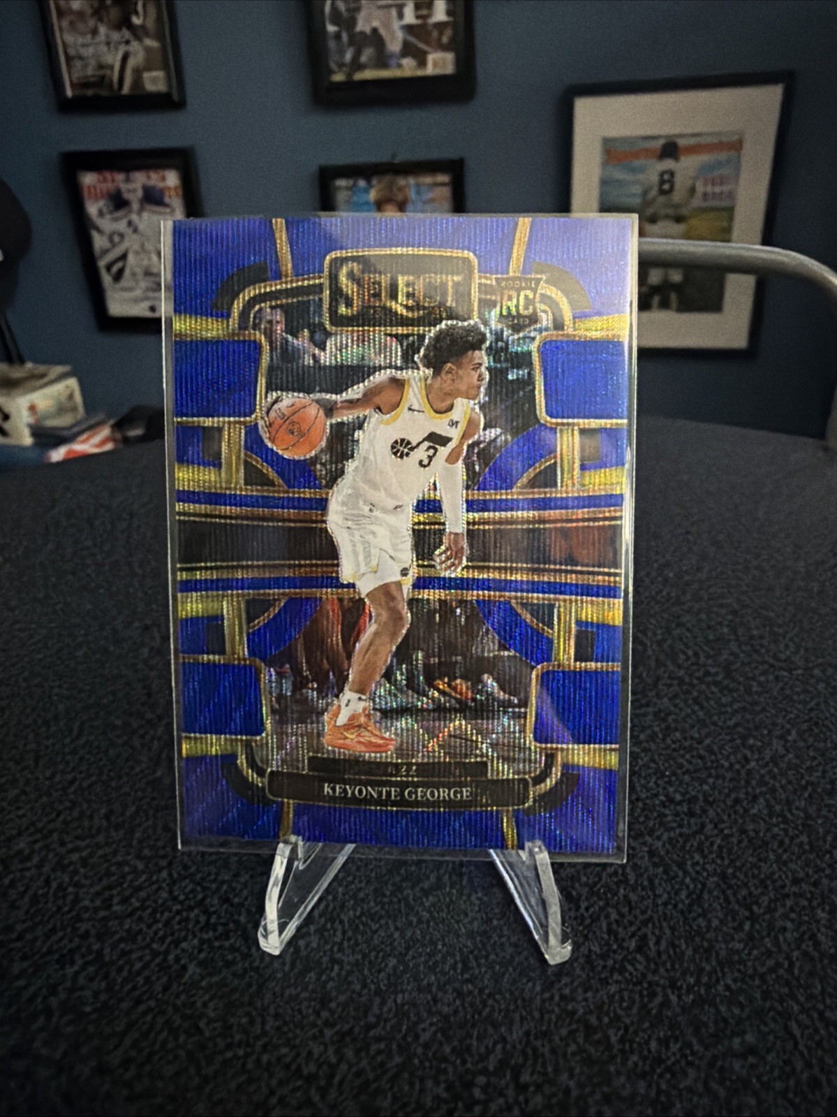 Keyonte George 2023-24 Select Concourse Level Blue Wave /75 Jazz #75 RC Rookie