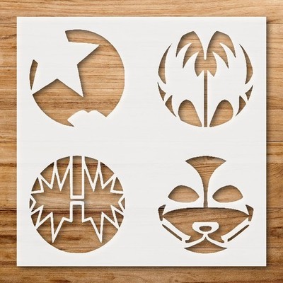 Kiss Band Logo Wall Art Reusable Plastic Stencil for Home Decor - StencilAir