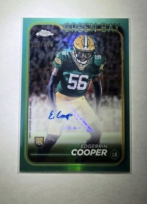2024 Topps Chrome Edgerrin Cooper Auto Aqua Refractor /199 Rookie Card #RA-ECO