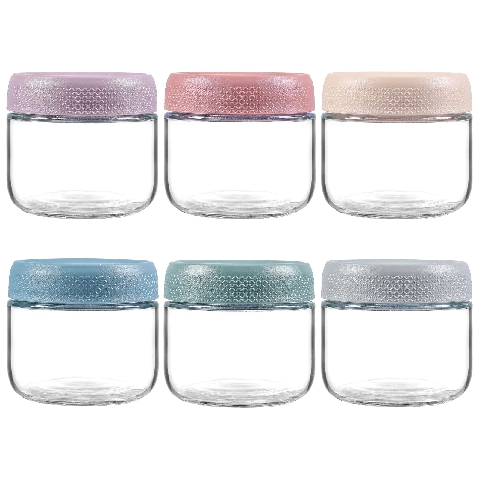 6-Pack 8Oz Glass Jars with Airtight Lids, Overnight Oats Containers with Lids, W
