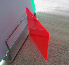 Acrylglas Fluoreszent Plexiglas Kanten leuchten Blau Grün Gelb Wunschmaße FL24+d