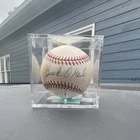 Buck O'Neil Signed Baseball Ball in Clear Display Case, ISA AUTH #NN63844