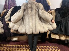 Fuchsmantel Blaufuchs Fuchs Pelzmantel Pelz Real Fur SAGA FOX Coat Volpe M-L