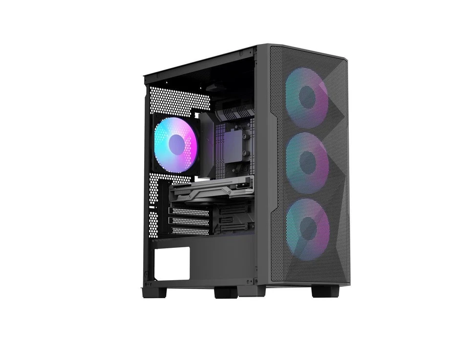 Rosewill FBM-X6 Black Micro ATX Mid Tower Case - Tempered Glass Side Panel, High - Image 3 of 4