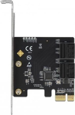 Delock SATA PCI Express x1 4 Port Karte - Low Profile Formfaktor