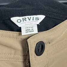 Orvis Fleece-Lined Pants Mens 34x30 Classic Twill Collection Utility Outdoors