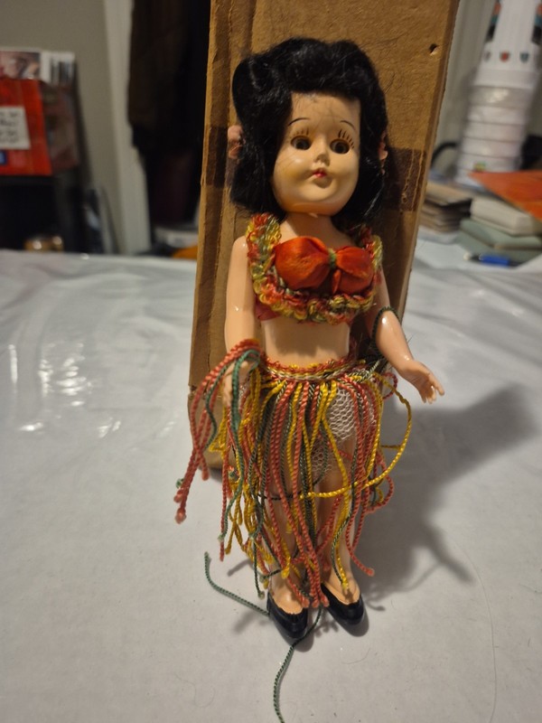 Vintage Ginny Type 50s Style Hula Girl Doll