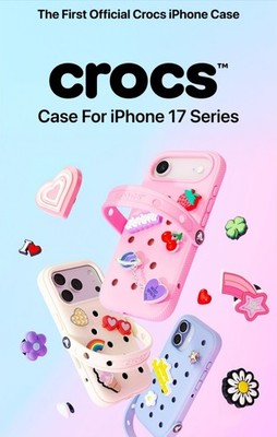 Pre-order i Phone 17 Pro Crocs Case 4 colors Black / Bone / Pink