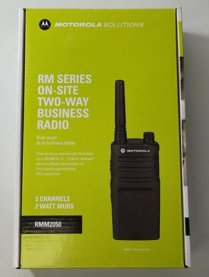 #ad Motorola RM Series RMM2050 Portable MURS Two Way Business Radio Handheld New $189.95