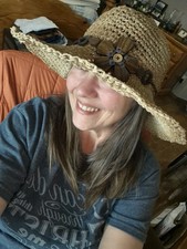 SCALA - Elegant Summer Beach Wide Brim Straw Hat Set OSFM