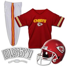 Kansas City Chiefs Youth NFL Deluxe Helmet and Uniform Set Medium, Team Color