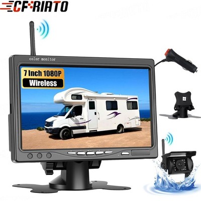 7'' Monitor Digital Wireless Rear View Backup Camera Kit for Truck Trailer Bus