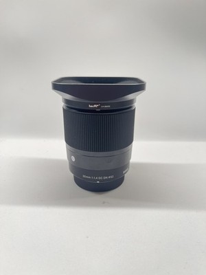 Sigma 30mm f/1.4 DC DN Lens Micro Four Thirds MFT With original and square hood 