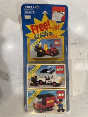HTF Vintage 1983 LEGO LEGOLAND Town System 3 Pack 6611 6623 6624 Sealed New RARE