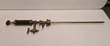 Antique 1920 Russ Co 1912 Pat'd Peerless Brass Wood Pump Handle 40" Beer Keg Tap