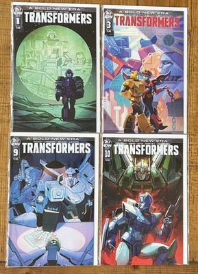 Transformers A Bold New Era #1,3,9,10 NM Lot IDW 2019