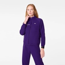 NEW FIGS Women's Sydney Scrub Jacket Purple Jam 98 MSRP Size Medium