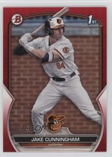 2023 Bowman Draft Red 5/5 Jake Cunningham #BD-198 09an