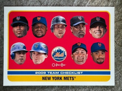 New York Mets 2009 Team Checkliste O-Pee-Chee 2009