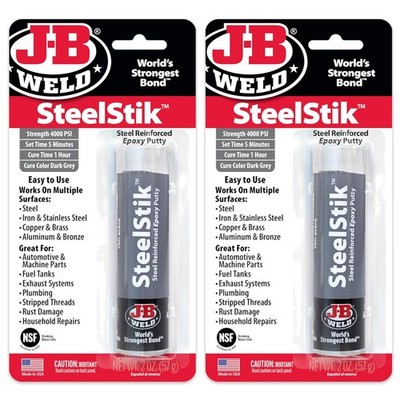 NSF Certified Steelstik Epoxy Putty Stick - Dark Grey 2 Oz
