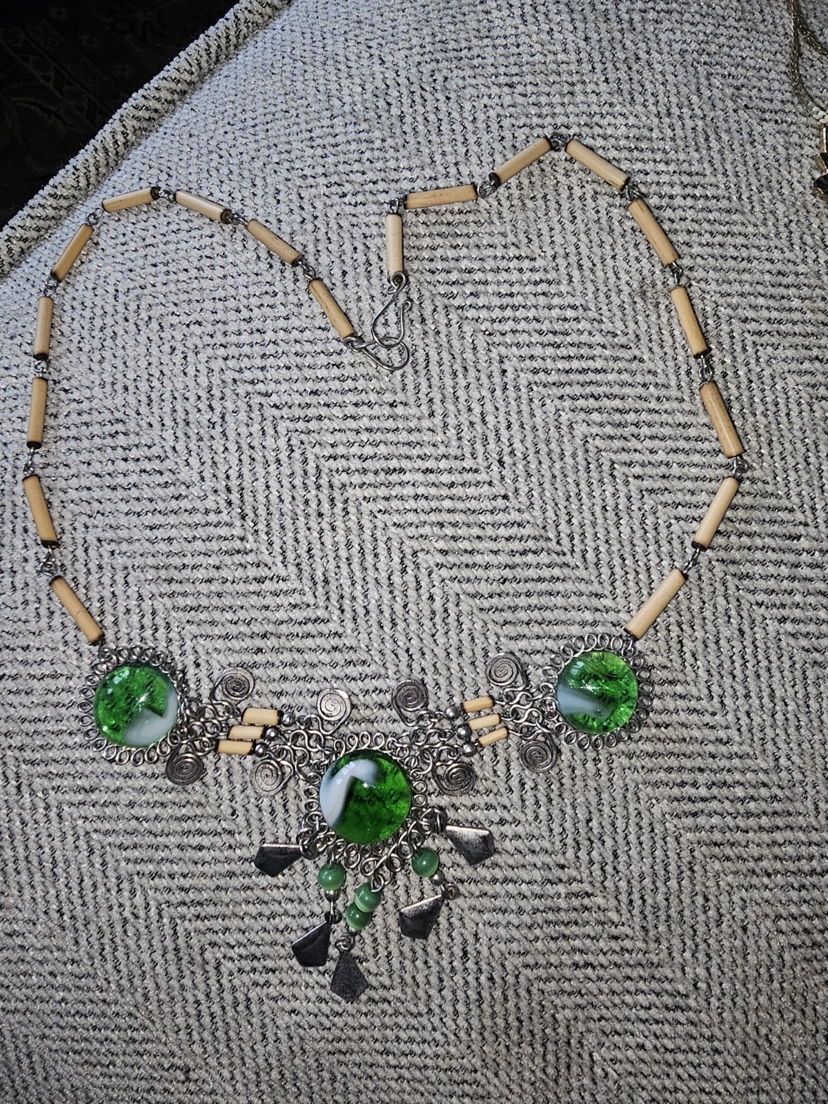 Artisan Peruvian wirework necklace. - image 1