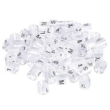 Clothes Hanger Marker 4 Size Fit 3.5mm Rod for Garment Color Coding Clear Cou...