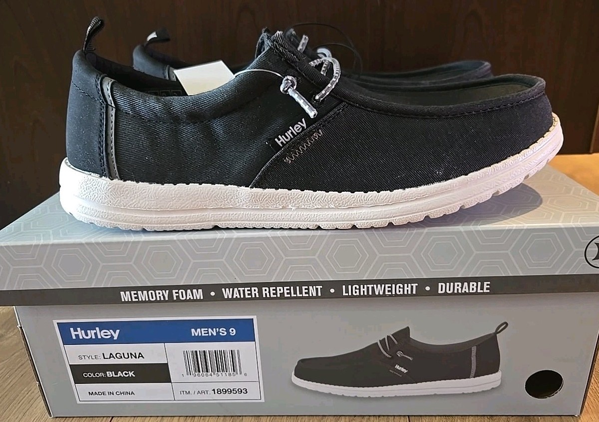 Hurley Laguna  Black Water Repellent Slip On Loafers Shoes 1899593 Mens 9 New New In Box Hurley Men main image 3