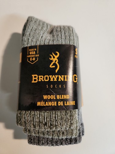 Browning Wool Blend 2 Pk Socks Kids 6-1.5. (Lot 39) - Picture 1 of 5