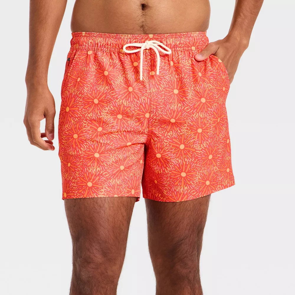 Mens 5 Swim Trunks with Boxer Brief Liner - Goodfellow - Co 2590₽