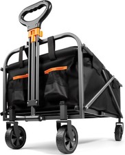 VonHaus Festival Cart on Wheels – Foldable Portable 70L Camping Trolley with 100