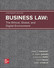 Business Law  The Ethical Global and Digital Environment by Joshua E. Perry -VG