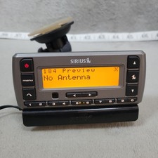 Sirius Stratus SV3R Satellite Radio Receiver w/ Dock  Suction Mount TESTED