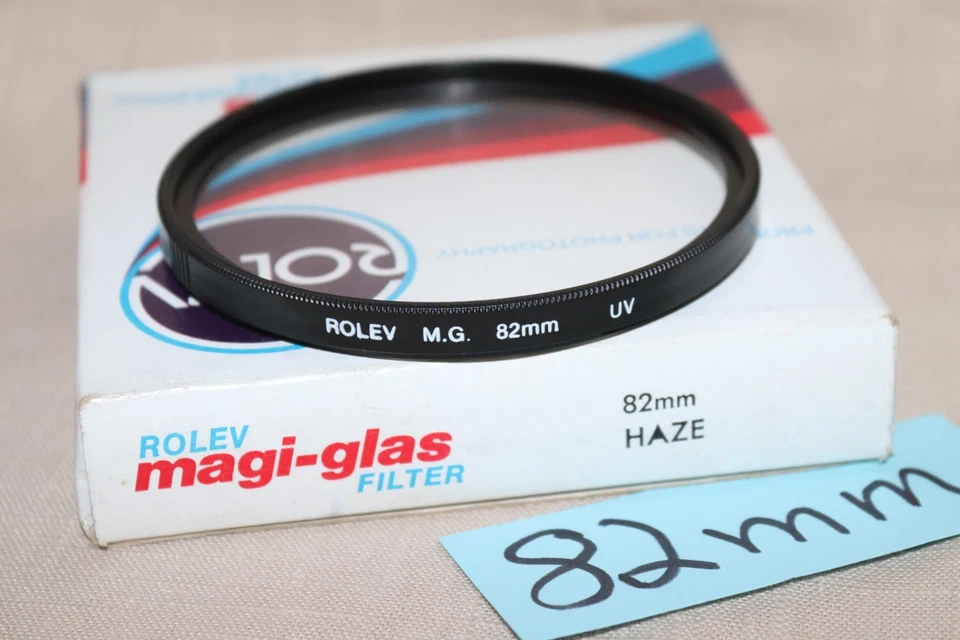 NEW Vtg ROLEV 82mm UV HAZE FILTER West Germany 82mm Ultra Violet Haze Filter - Image 2 of 4