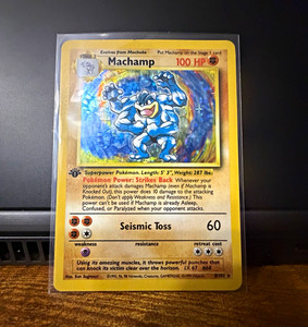 machamp stage 2 pokemon card value Holo pokemon MaChamp 1st Edition Stage 2