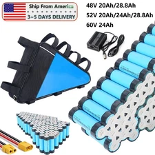 ebike battery 48V 52V 28.8Ah 20Ah Li-Ion Battery For 0~2000W Electric Bicycle US