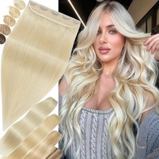 3/4 Full Head Clip in Remy Russian Hairpiece Human Hair Extensions One Piece