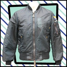 Vintage I SPIEWAK & Sons MA-1 Bomber Blau Wende JACKE Gr. 36 004 Y