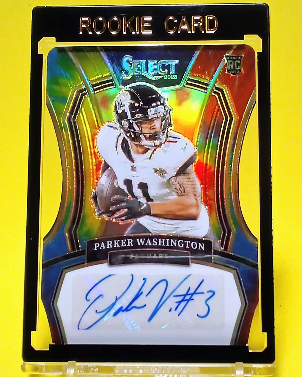 Parker Washington /25 MINT Tie-Dye Die Cut RCAuto 2023Panini Select RARE Jaguars