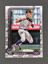 2025 Topps Spring Training Foil #196 Aaron Schunk Colorado Rockies