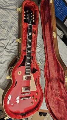 Gibson Les Paul Standard 50s Cardinal Red Custom Color Plain Top Electric Guitar