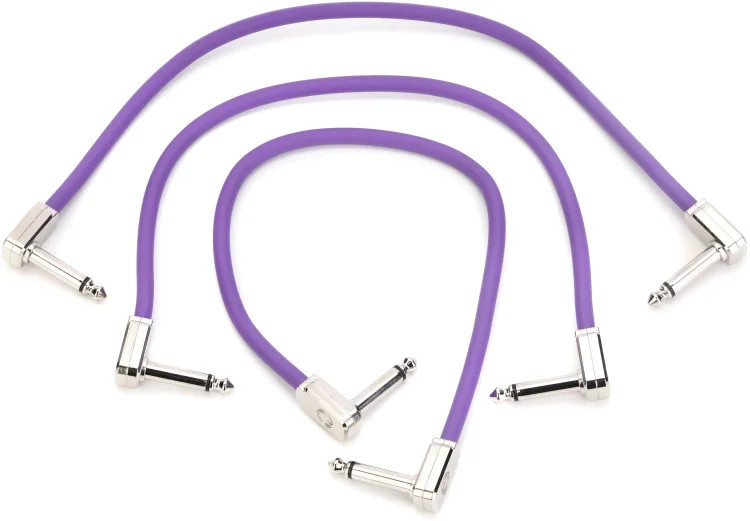 Ernie Ball Flex Patch Cable - 12 inches Purple 3-pack 4790₽